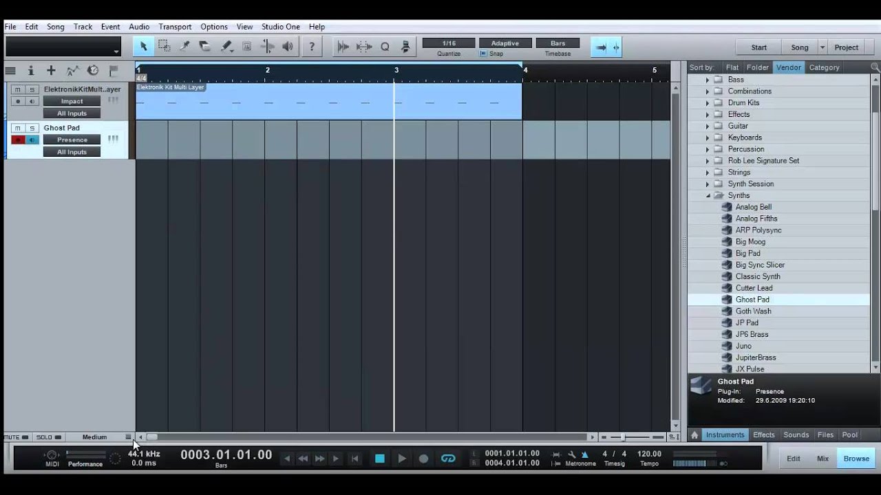 ( 2 ) Studio One tutorial in italiano --- Sidechain