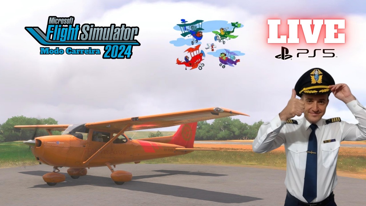 🔴 AO VIVO — Microsoft Flight Simulator 2024 | Juntando Dinheiro pra 2ª Aeronave ✈️ Modo Carreira