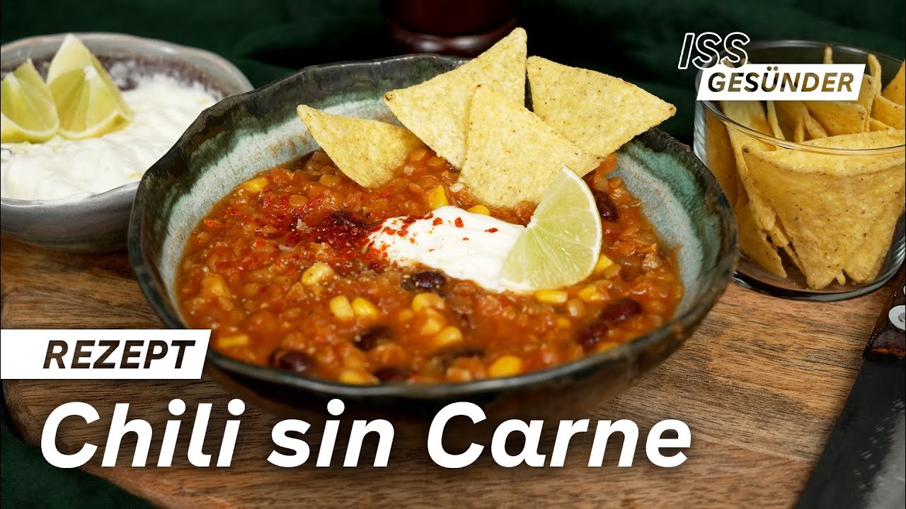 Chili sin Carne mit Limettenschmand