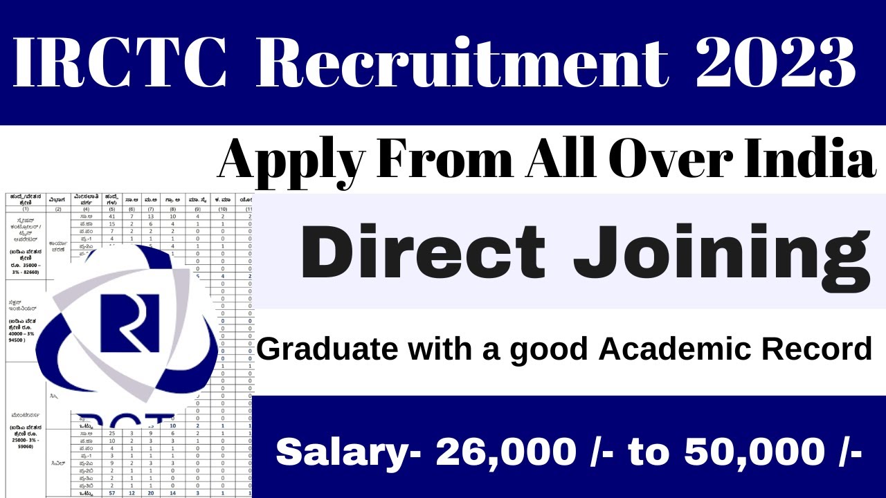 IRCTC Recruitment 2023 - Apply Online for Director Post