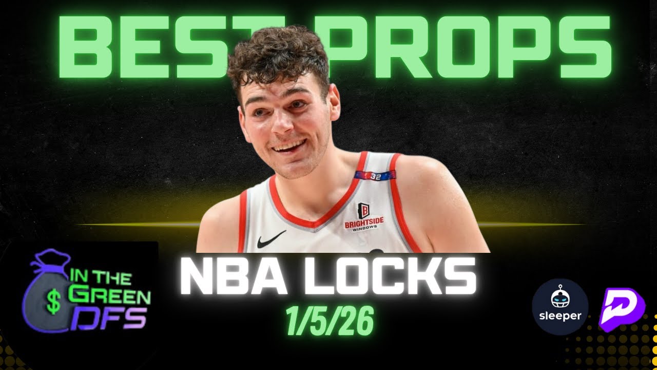 BEST NBA PROPS TODAY | BEST 5 BETS | MONDAY 1/5/26 | BONUS BET 🔥