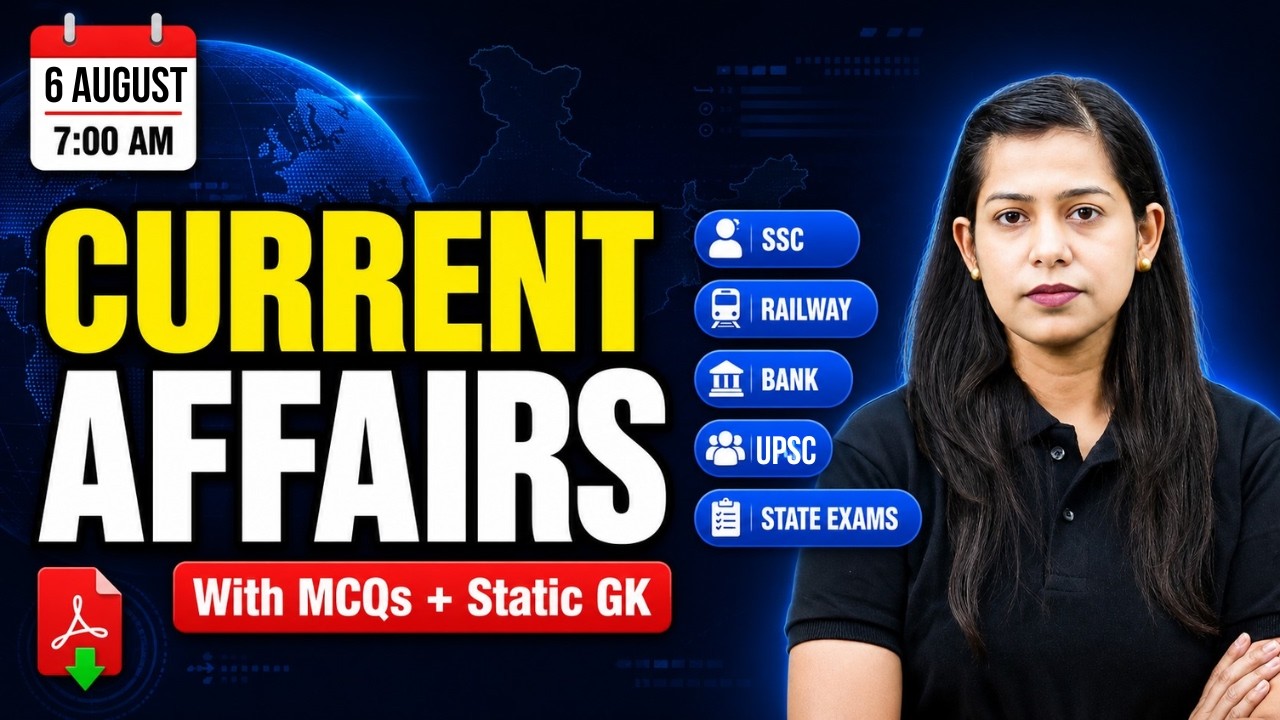 Current Affairs Today | 6 Aug 2026 Current Affairs | Daily Current Affairs by Krati Mam | Testbook