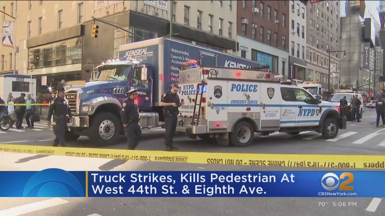 Truck hits and kills pedestrian in Midtown