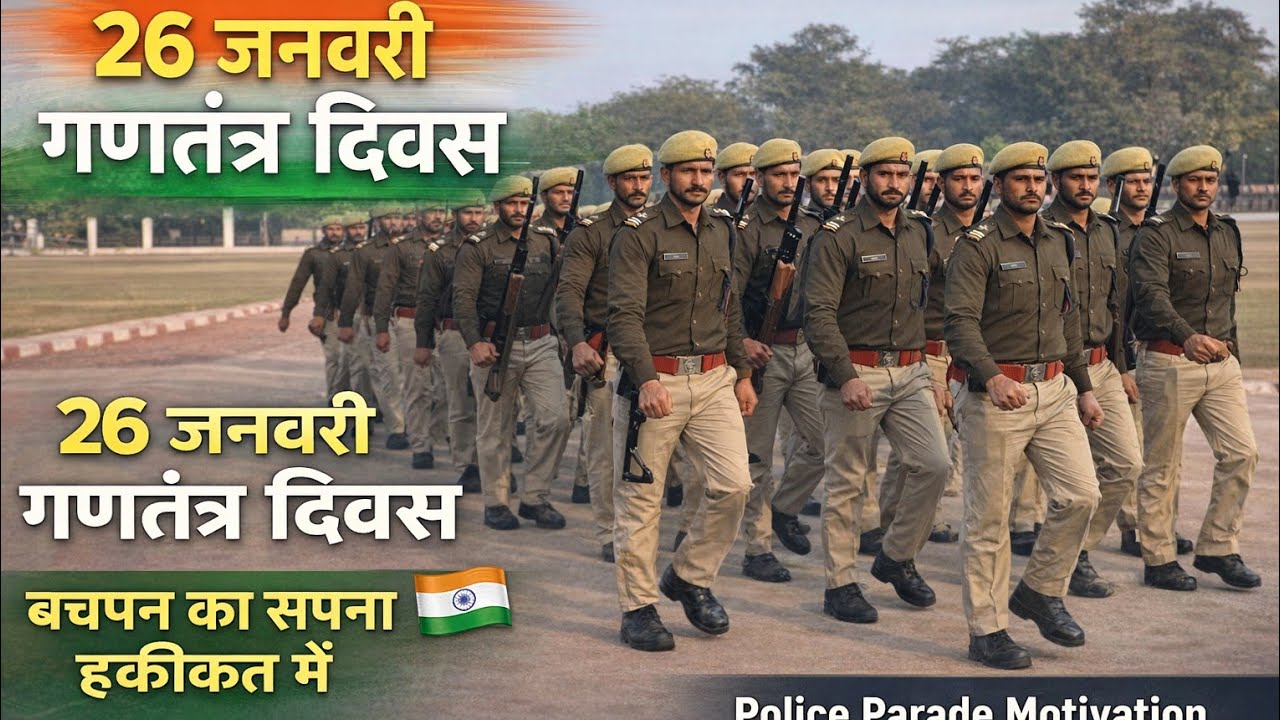 26 जनवरी गणतंत्र दिवस परेड | बचपन का सपना आज हकीकत बना 🇮🇳 | Police Parade Motivation 