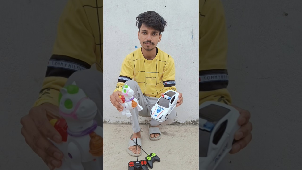 New Remote Control Police Car and Rc Detachable Pony Unboxing 🤩 #unboxing #rc #police #shortvideo