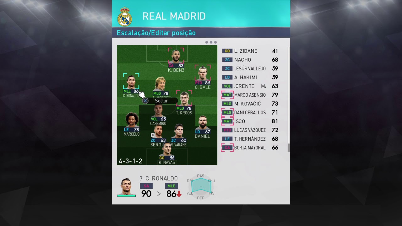 PES 2018 - TUTORIAL DE TÁTICAS COM O REAL MADRID
