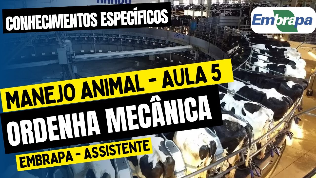 Aula 5 | Manejo Animal - Ordenha Mecânica - Assistente - EMBRAPA 2025
