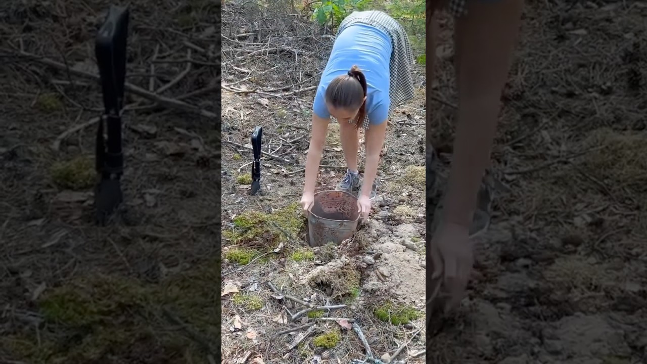 Camping Life Hack - A Bonfire Inside a Rotten Bucket