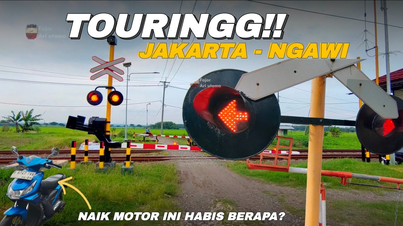TOURING RAMADHAN JAKARTA - NGAWI! NAIK HONDA BEAT MENEMUKAN PERLINTASAN KERETA API BARU UNIK & RUSAK