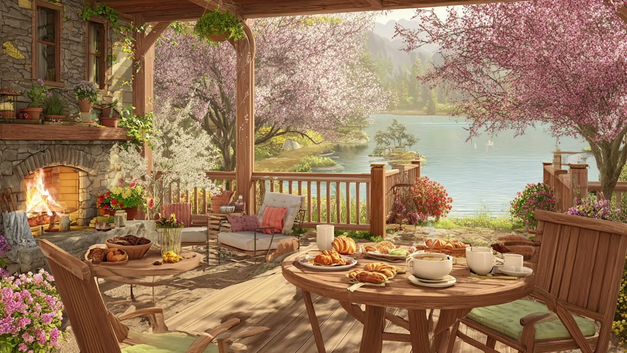Soft Spring Piano by the Warm River Fire