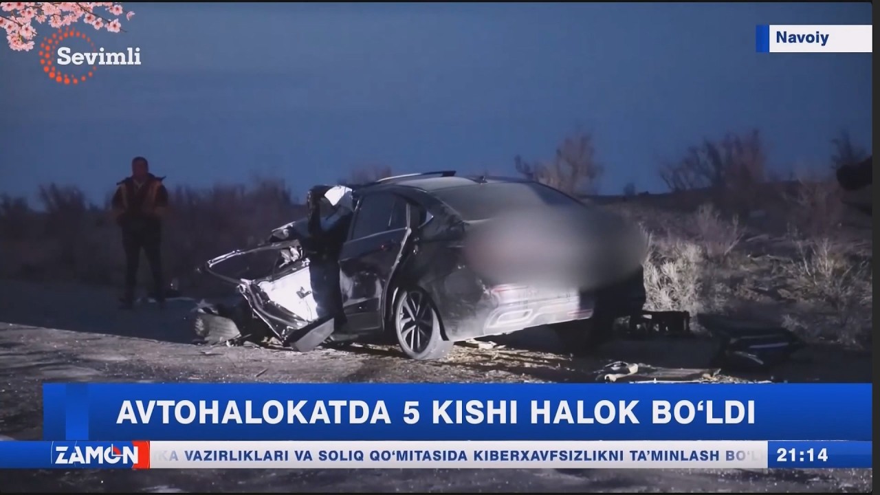 Avtohalokatda 5 kishi halok boʻldi (Navoiy)