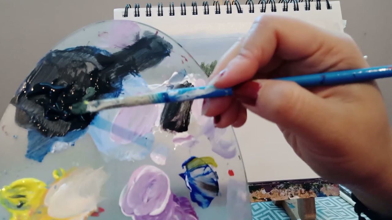 普罗旺斯薰衣草园之丙烯画初学者教程｜Acrylic Painting Step-by-step Tutorial Lavender Field