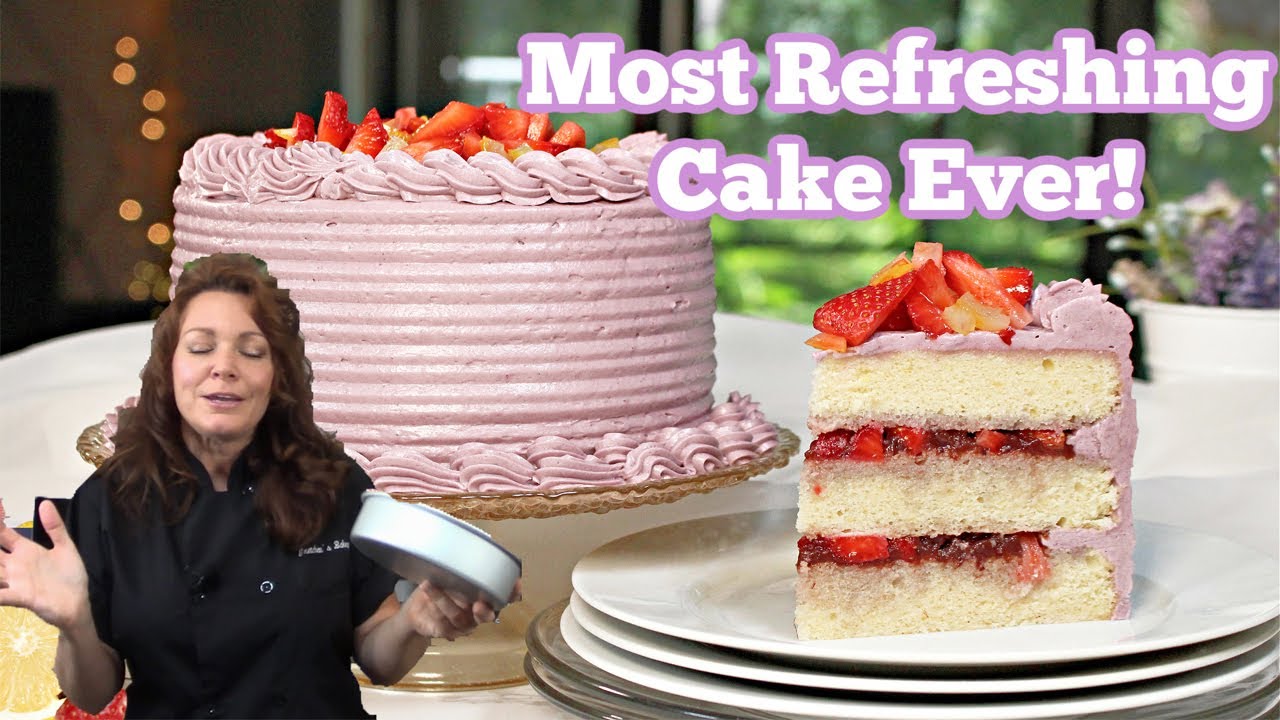 Vegan Strawberry Lemon & Lavender Cake