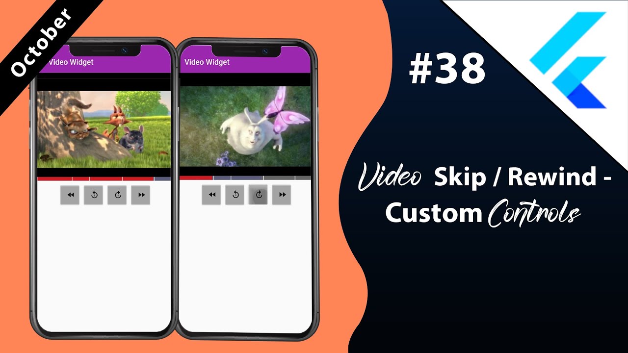 Flutter Tutorial - Video Player - Skip / Rewind - Custom Controls