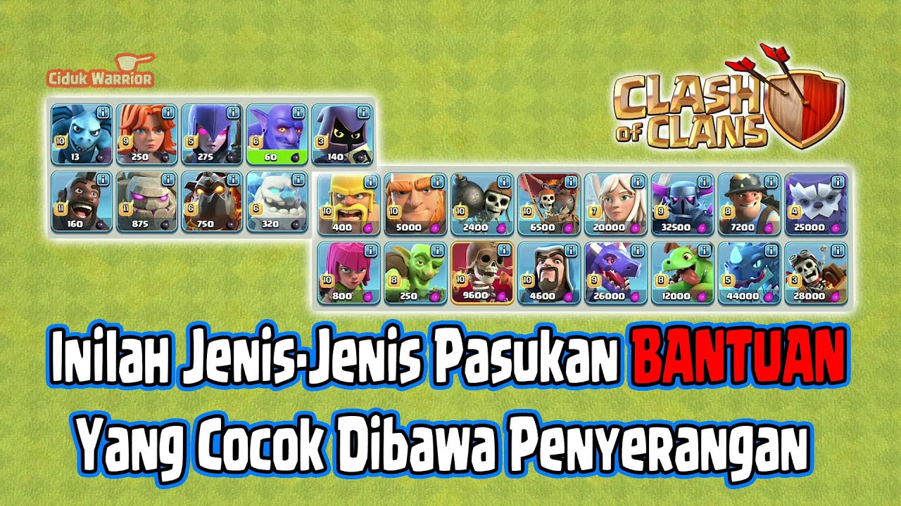 Jenis Pasukan Bantuan Yang Cocok Untuk Penyerangan