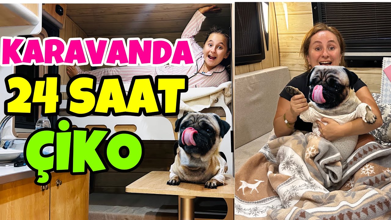 ASLI YAREN 24 SAAT BOYUNCA KARAVANDA KALMAK !! KORKULU KARAVAN GECESİ !!