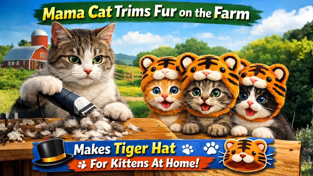 You Won’t Believe What This Mama Cat Makes for Her Babies 🐱🎩
