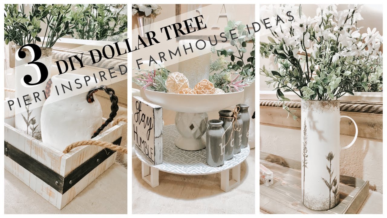 DIY DOLLAR TREE PIER 1 INSPIRED | MODERN FARMHOUSE DECOR