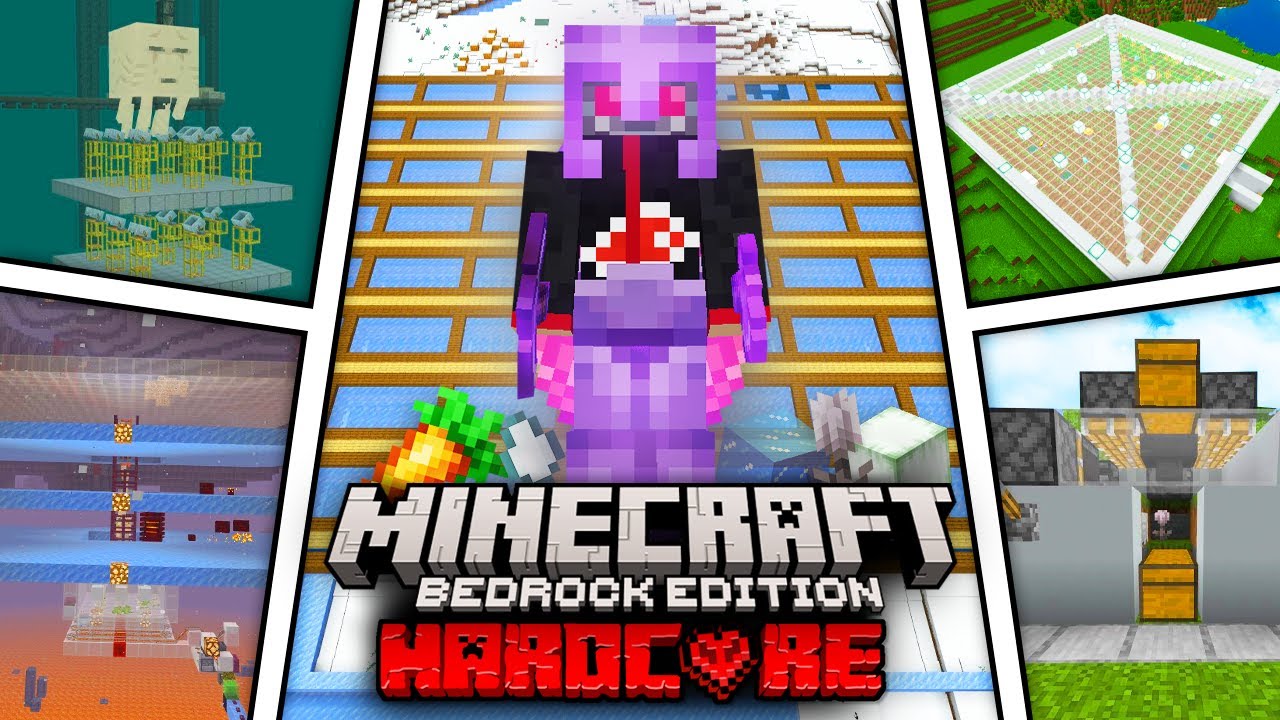 Hice las MEJORES GRANJAS en el HARDCORE de MINECRAFT BEDROCK!✌ (#21)