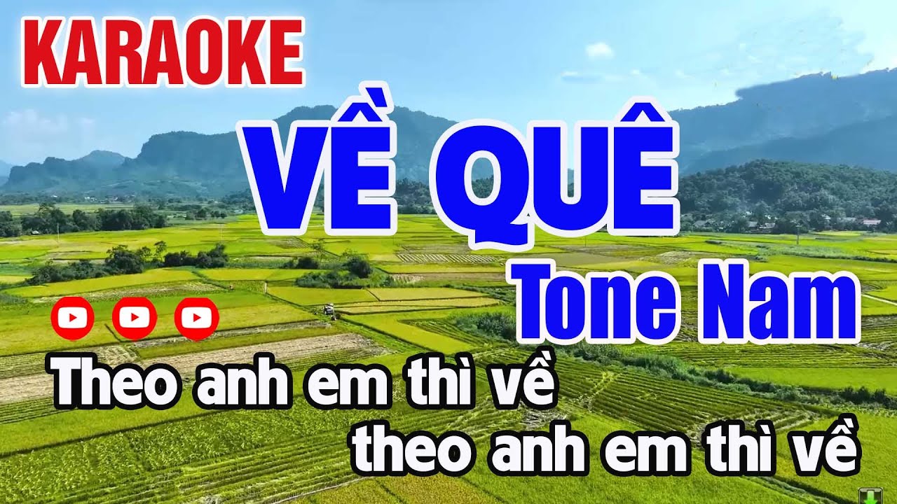 Về Quê Karaoke Tone Nam Nhạc Sống - Karaoke Nguyên Minh Media