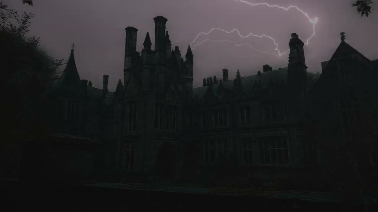 Ancient Castle Hidden in the Forest | Night Thunderstorm Ambience | Calm Before the Storm