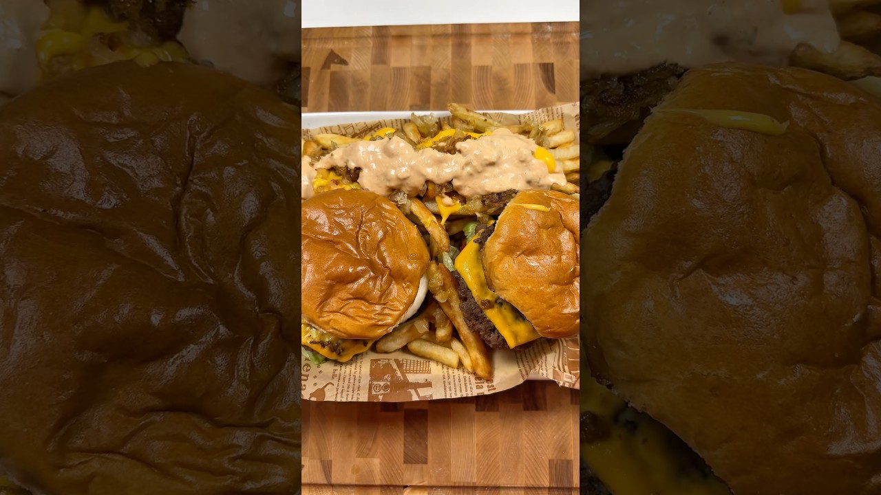 Homemade In-N-Out burger+ Animal style fries 🍔🍟