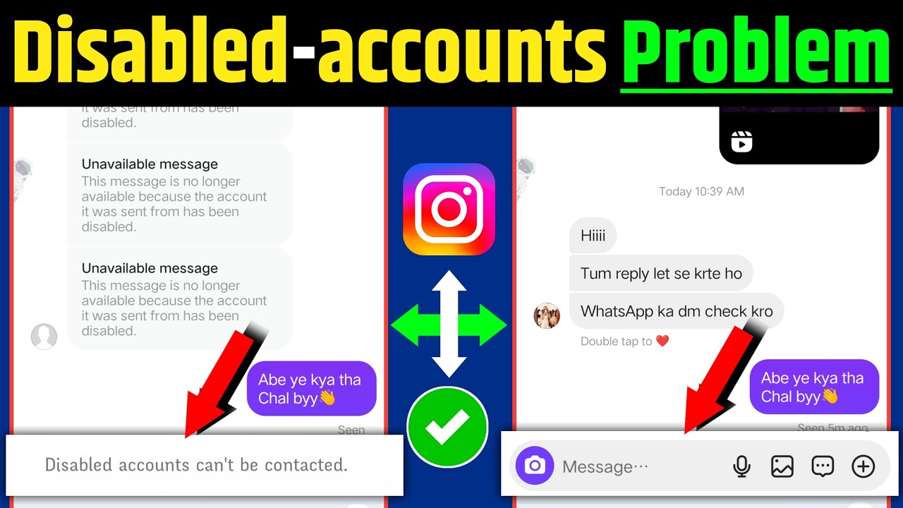 Disabled accounts can't be contacted instagram problem 🤔 | Disabled accounts can't be contacted