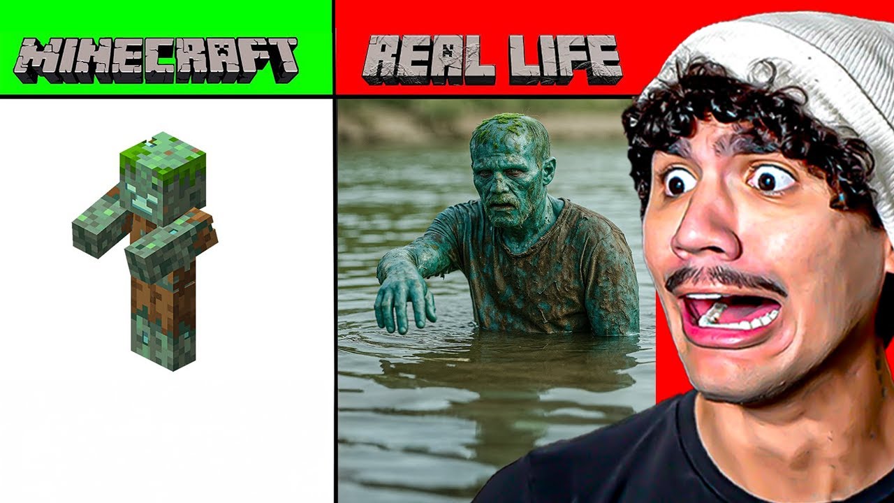 Reagindo a MOBS E ITENS DO MINECRAFT NA VIDA REAL – MINECRAFT VS VIDA REAL