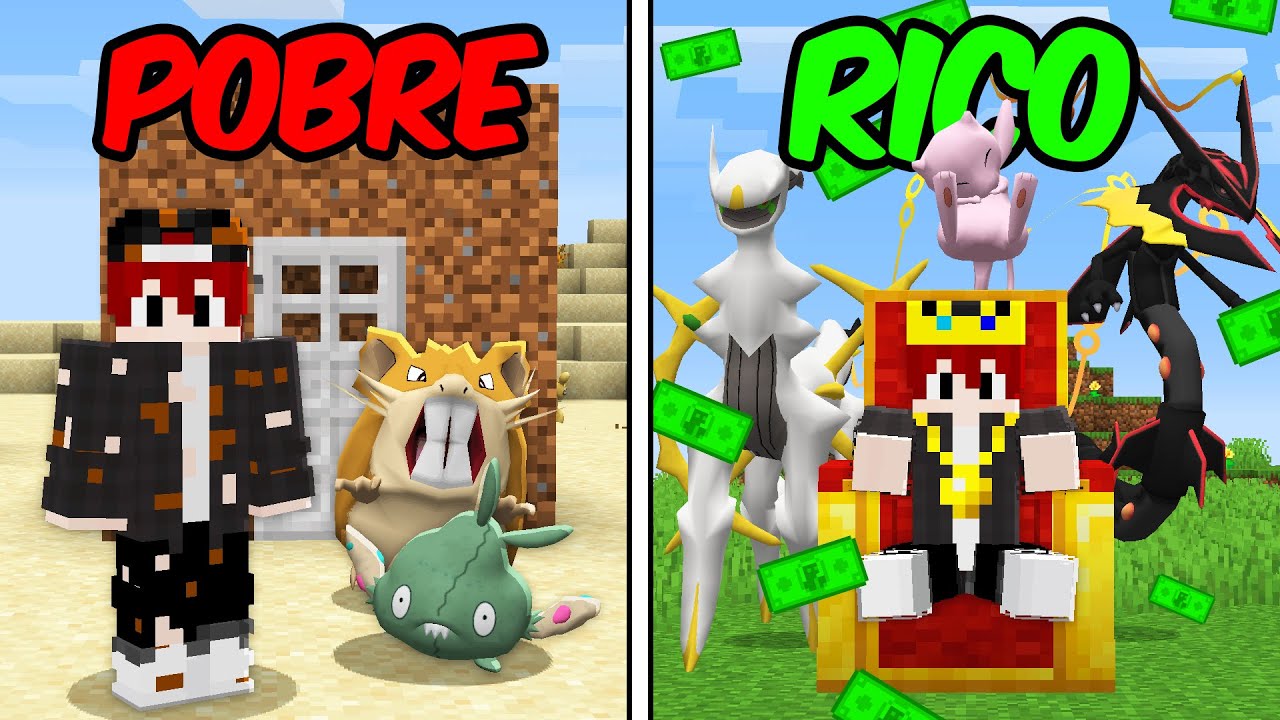 POBRE VS RICO no Minecraft Pixelmon