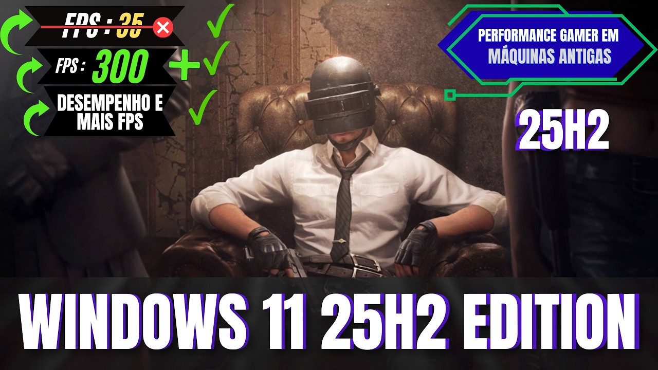 Windows 11 25H2  Full Gamer 2026: Sistema Leve, Rápido e Turbinado para Jogos