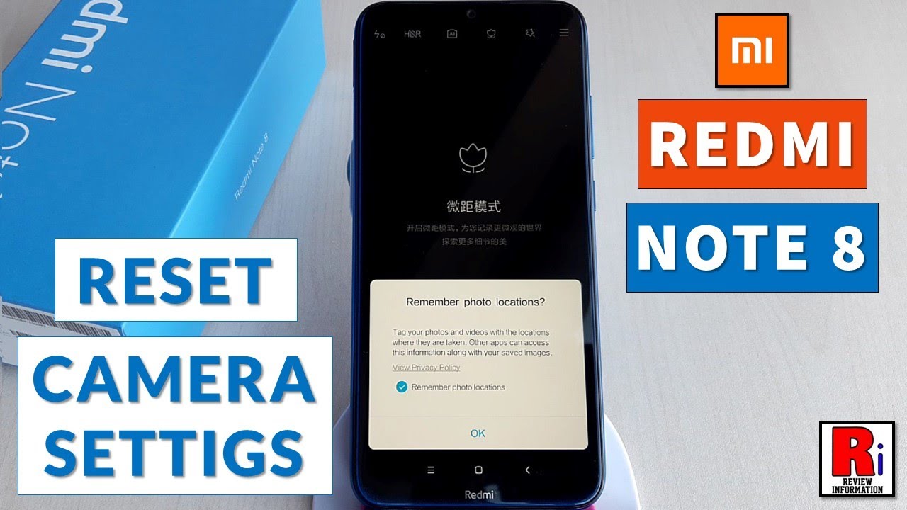 How to Reset Camera Settings on Xiaomi Redmi Note 8