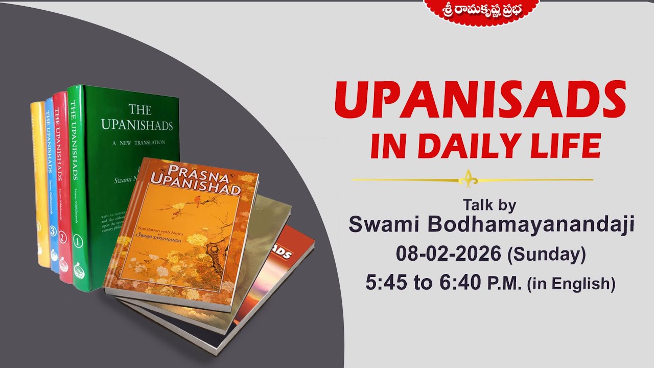 Watch Weekly class on Upanisad in daily life