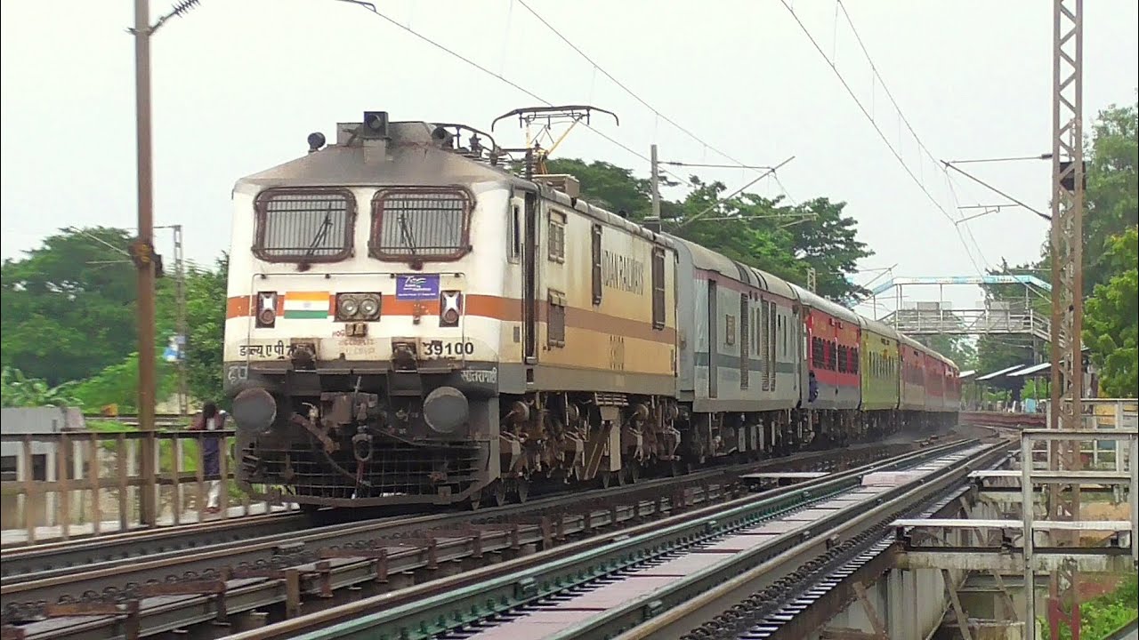 😮Dangerous 130+ Kmph Trains over Old Khirai Bridge | Coromandel+ Duronto+ Gitanjali Exp | SER Trains