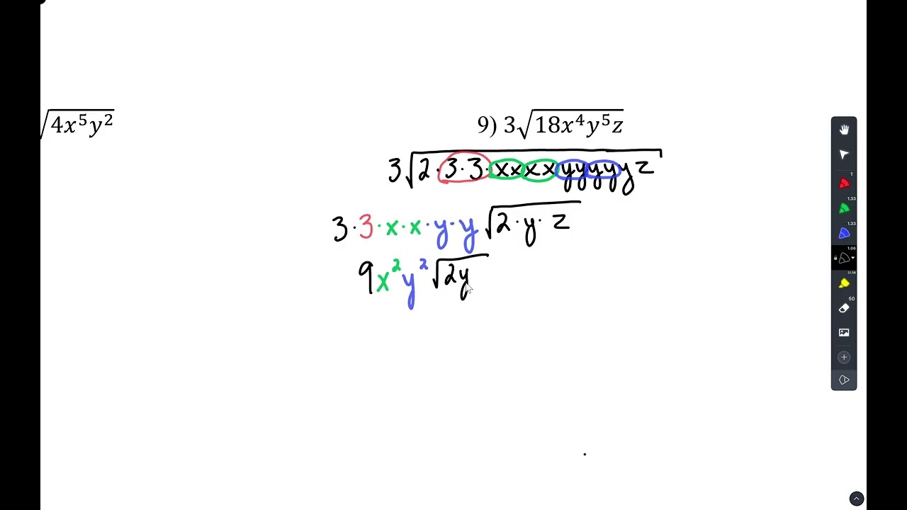 Unit9D1Tech: Simplifying Radicals