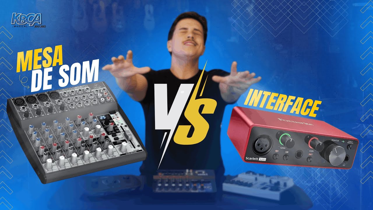 MESA DE SOM ou INTERFACE DE ÁUDIO? Saiba de Uma Vez por Todas o que é melhor para VOCÊ!