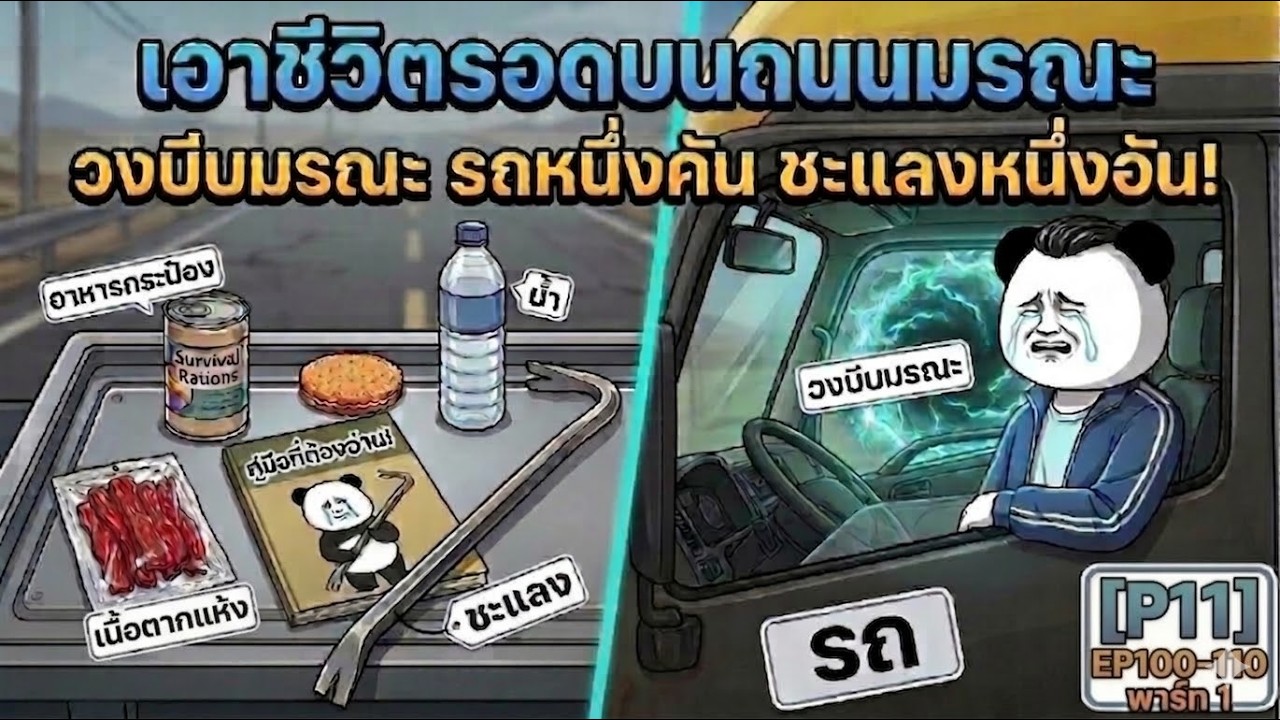 [P11 EP101-110] เอาชีวิตรอดบนถนนมรณะ: วงบีบมรณะ รถหนึ่งคัน ชะแลงหนึ่งอัน กับคู่มือที่ต้องอ่าน!