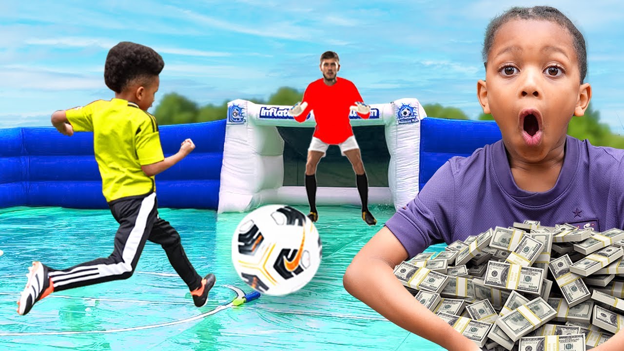 Every Goal You Score You WIN $100, Slip N Slide Football