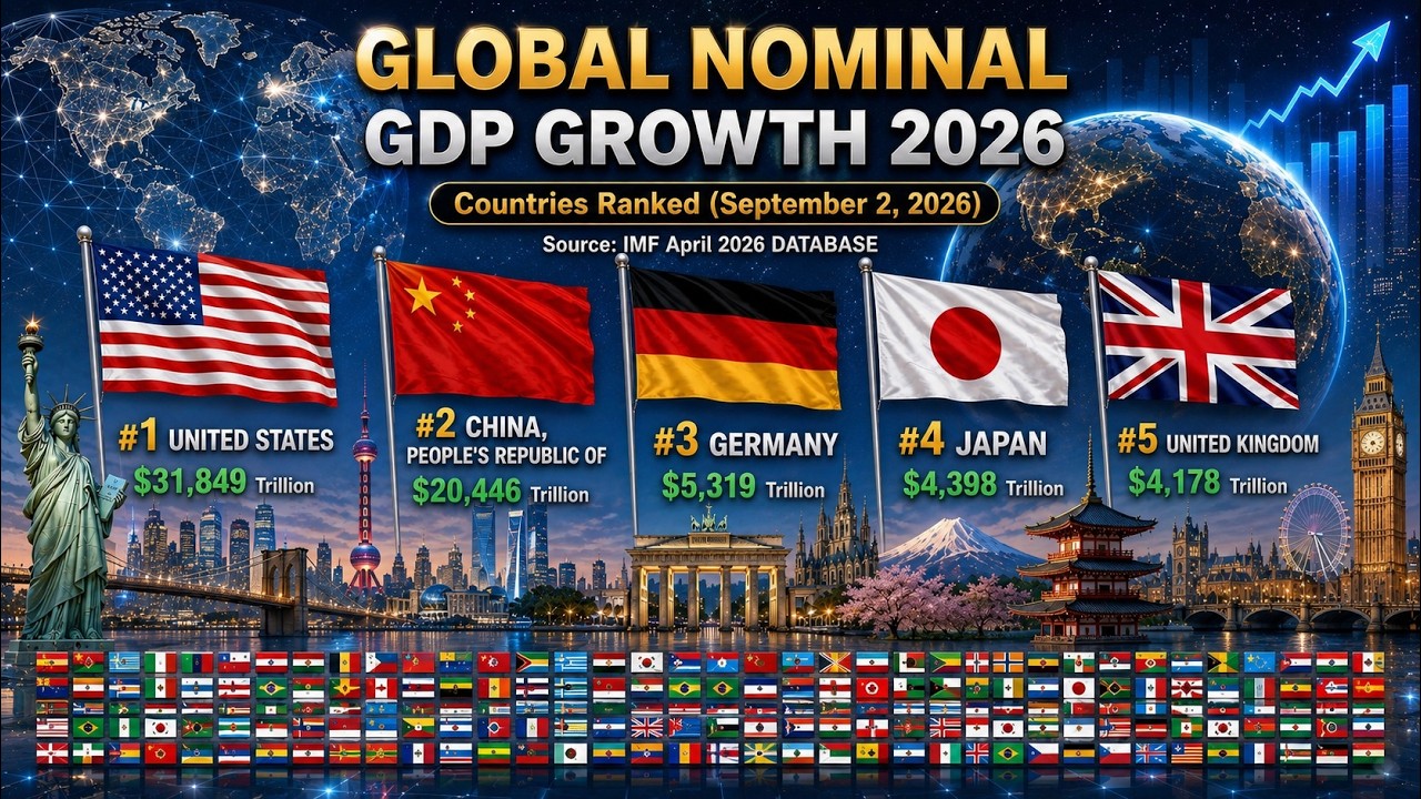 📈 Global Nominal GDP Growth 2026  All Countries Ranked (September 2, 2026)