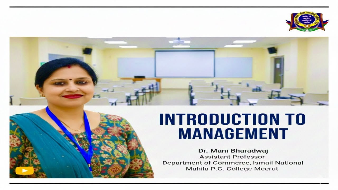 Lecture on Introduction to Management 