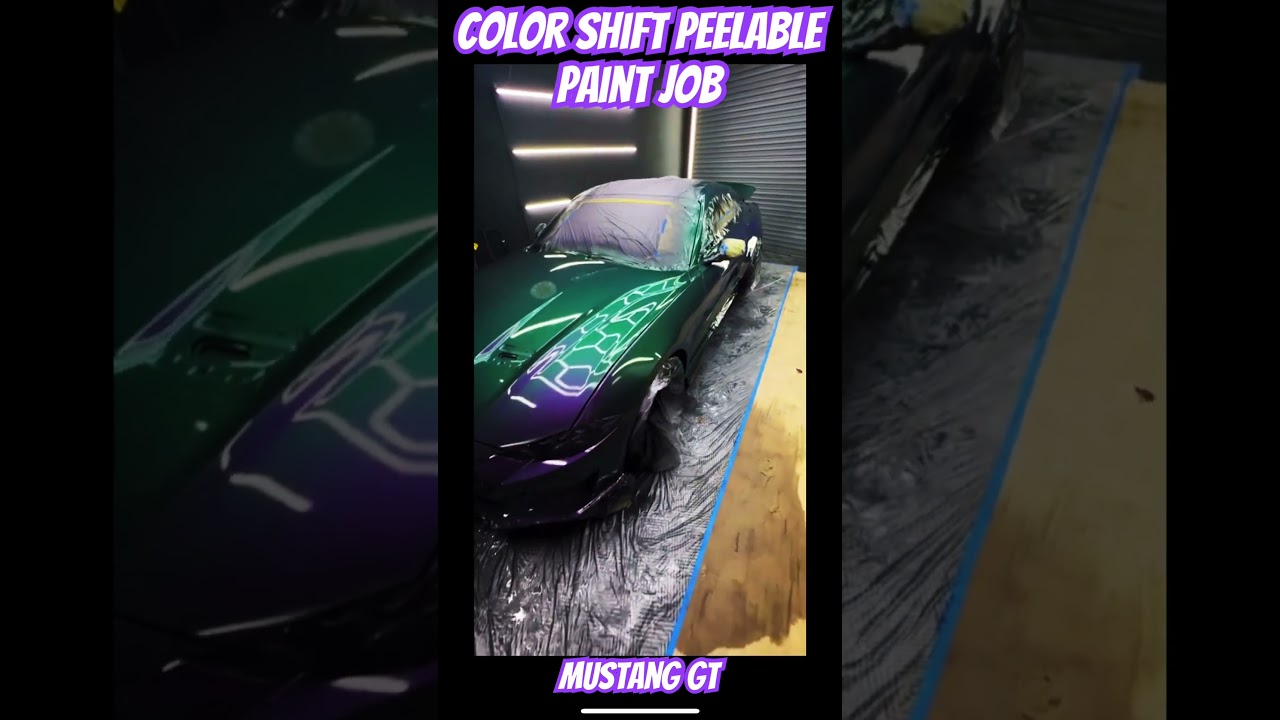 Peelable color shift paint job on a Mustang GT #mustang #asmr #paintjob