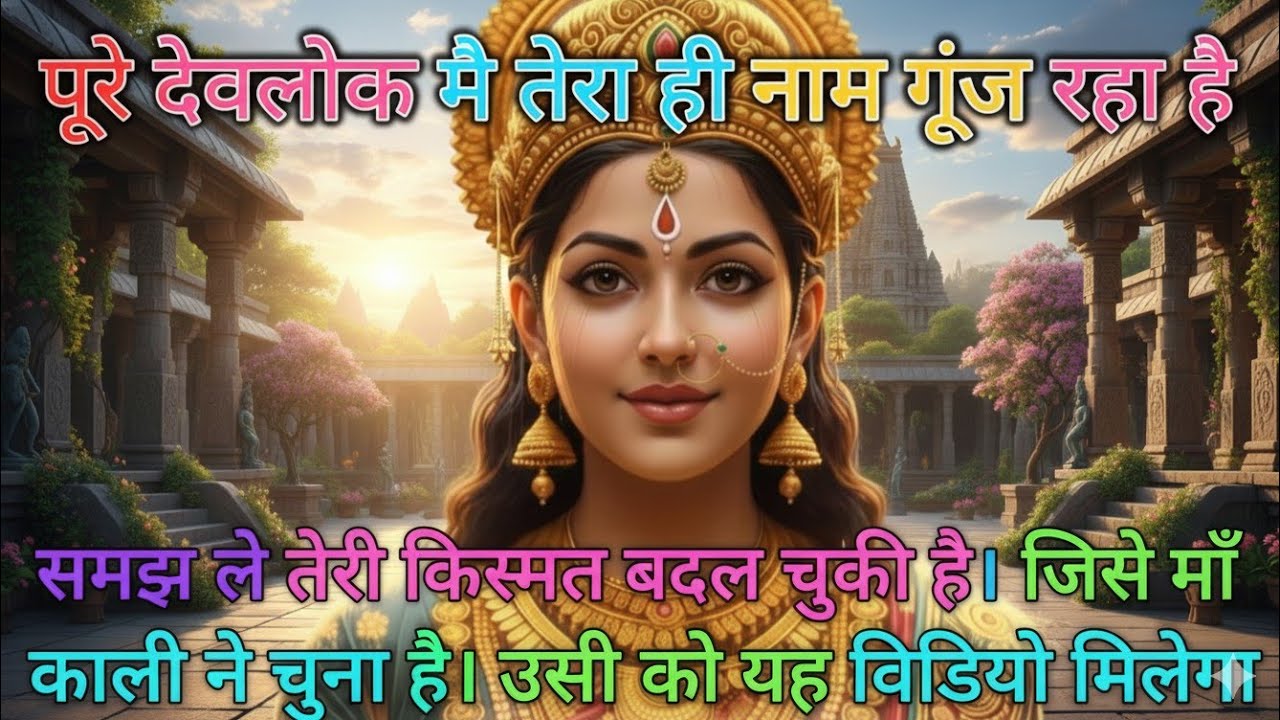 🕉️पूरे देवलोक मै तेरा ही नाम गूंज रहा है समझ ले तेरी किस्मत बदल चुकी है 🕉️ Maa Kali ka sandesh #maa