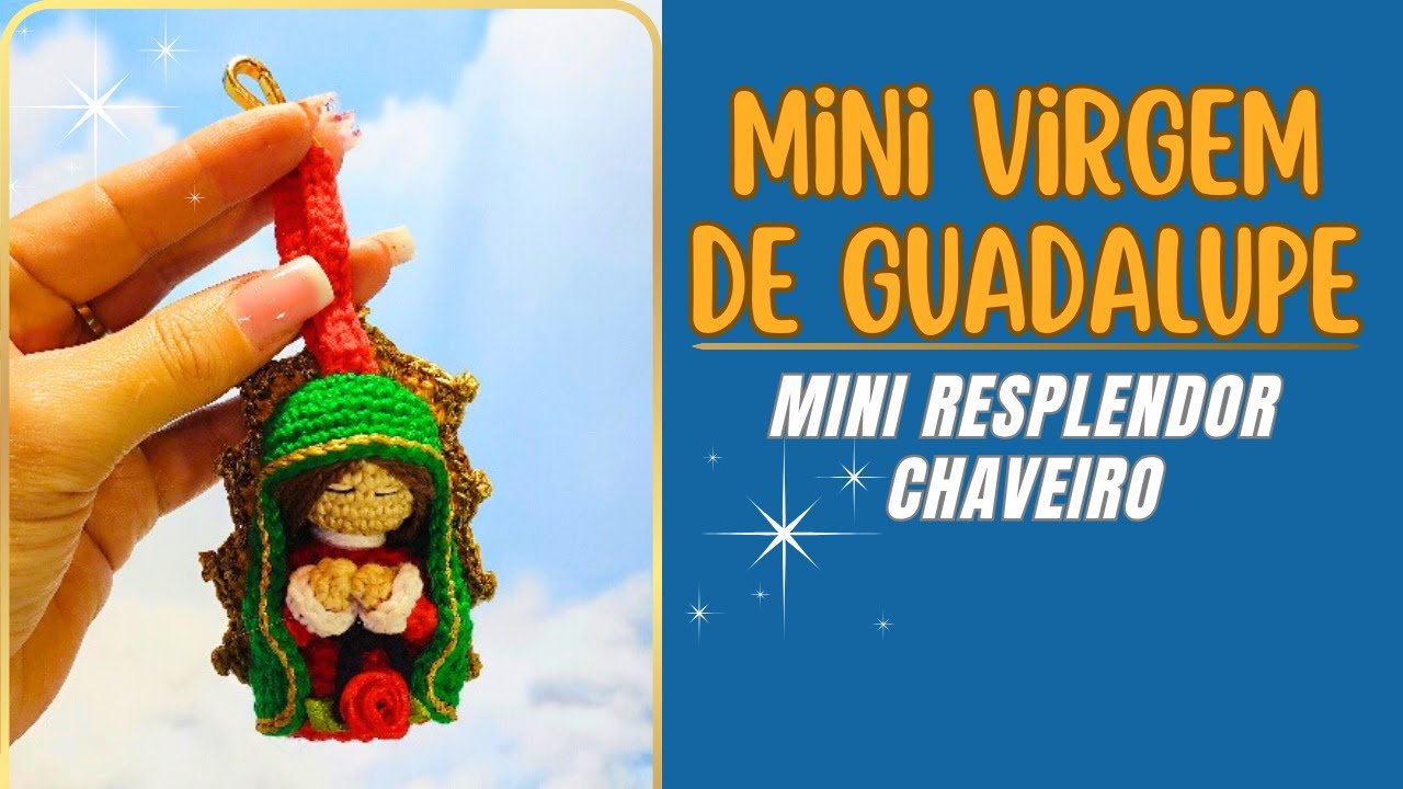 Resplendor Chaveiro Mini Virgem de Guadalupe - Santinha Mini Nossa Senhora de Guadalupe