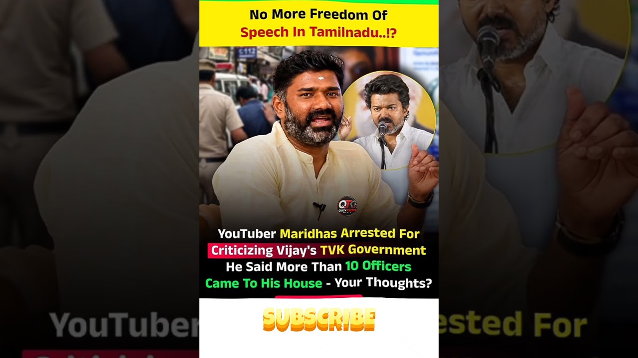 YouTuber Arrested for Criticizing Government? 😳🗣️ #shorts #socialmedia #trending #motivation #vijay