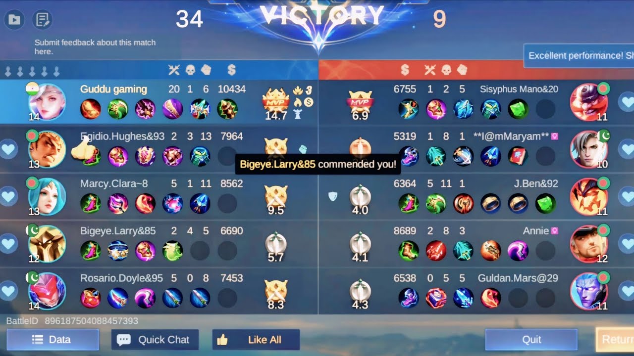 Miya character mobile legends 5v5 fight