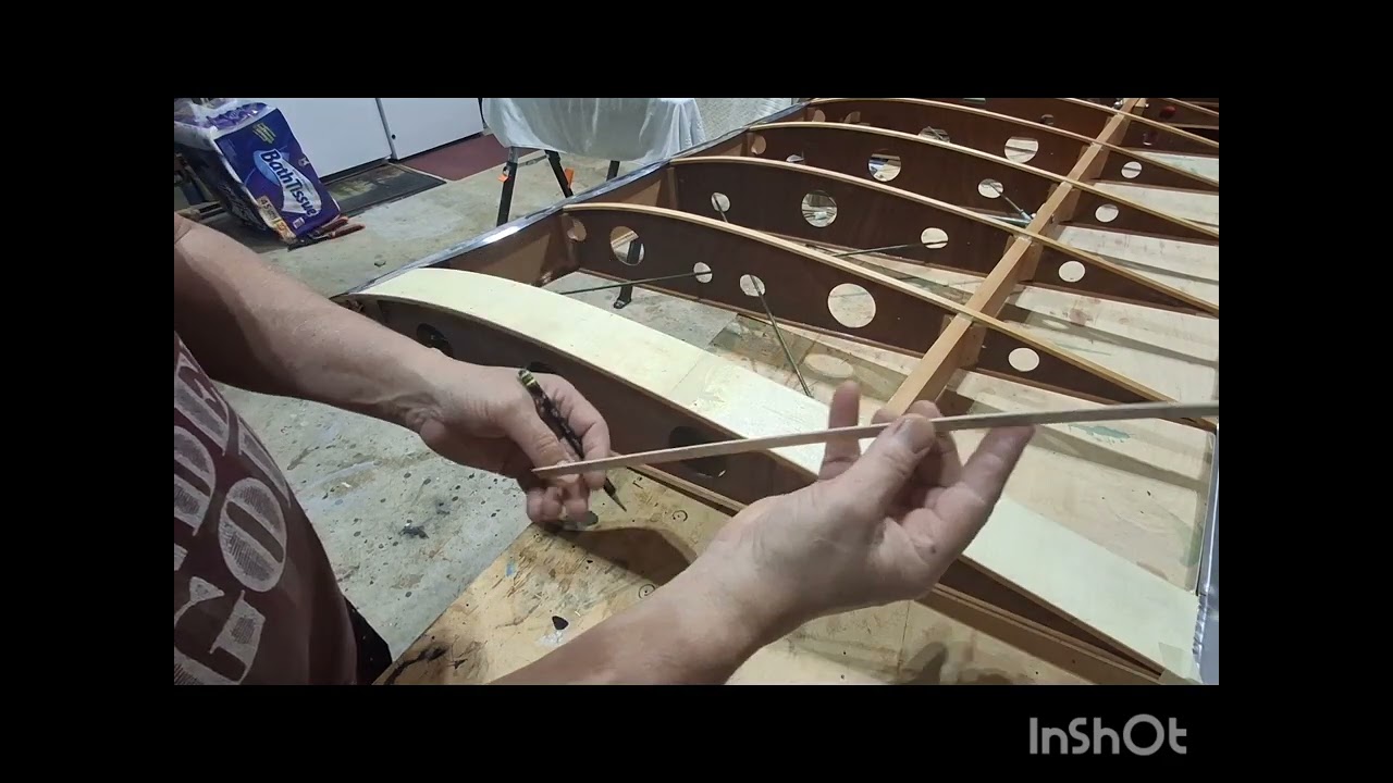 flybaby biplane build,  se5a replica,  wing covering & rib stitching tip