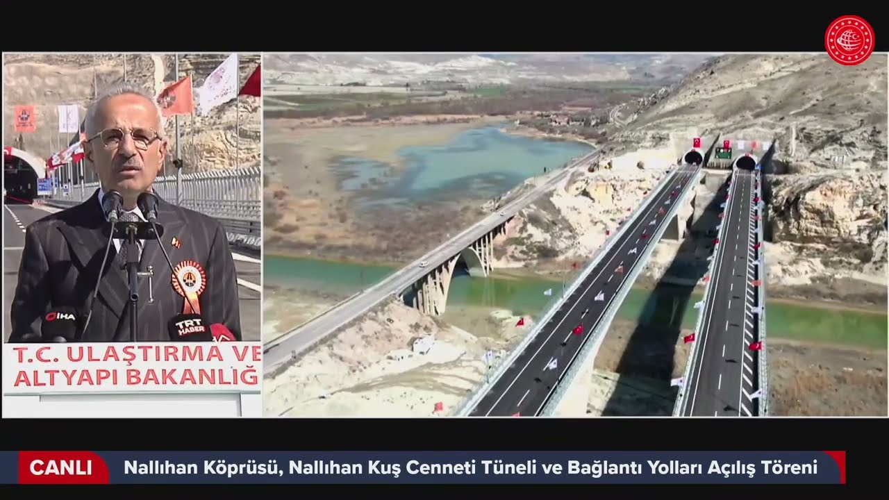 #Canlı | Nallıhan Köprüsü, Nallıhan Kuş Cenneti Tüneli ve Bağlantı Yolları Açılış Töreni | Ankara