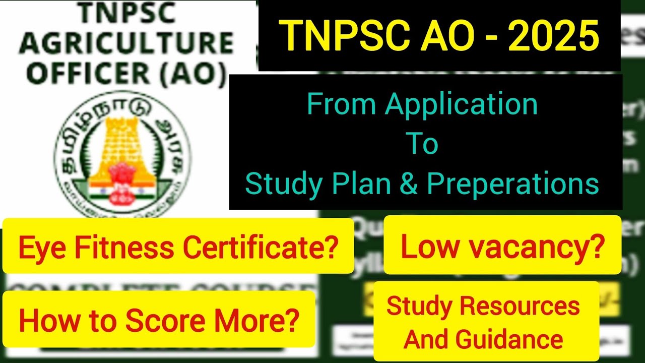 TNPSC AO - 2025 (A TO Z) || Application & Study Plan | Study Sources & Tips |#tnpsc#ao#exam#aspirant