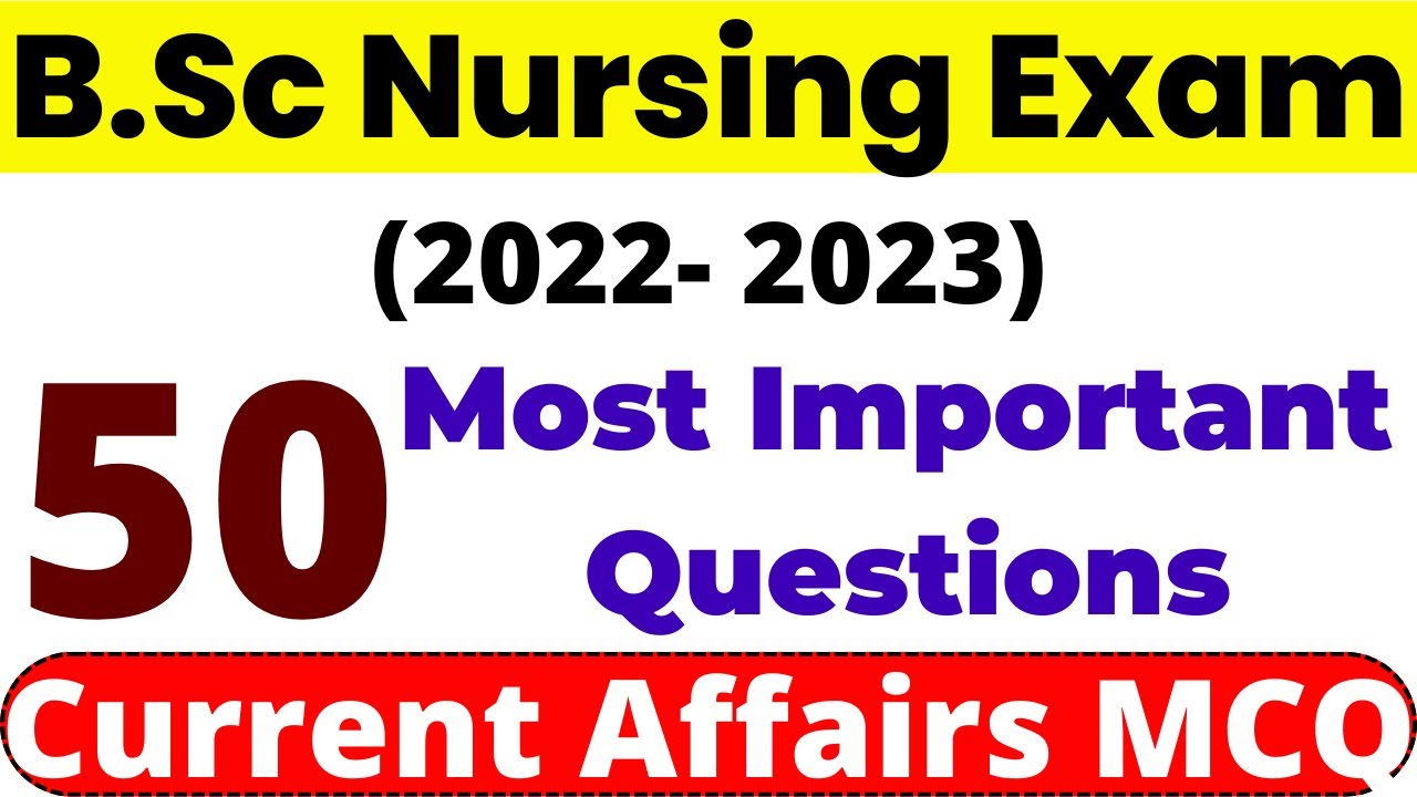 B.Sc Nursing Entrance Exam Question Paper | General Knowledge for B.Sc Nursing Entrance Exam