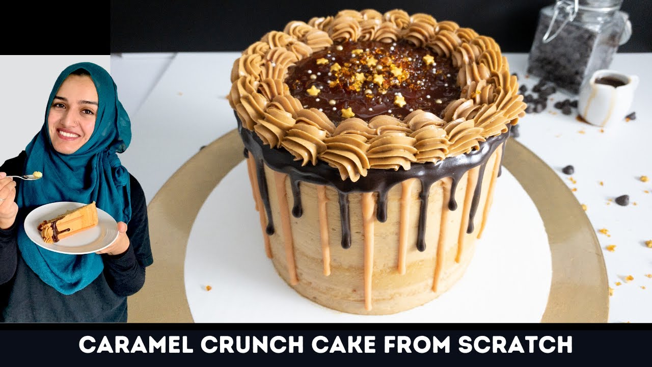 Caramel Crunch Cake from Scratch | Easy Caramel Crunch Cake Recipe | The Home Maker Baker