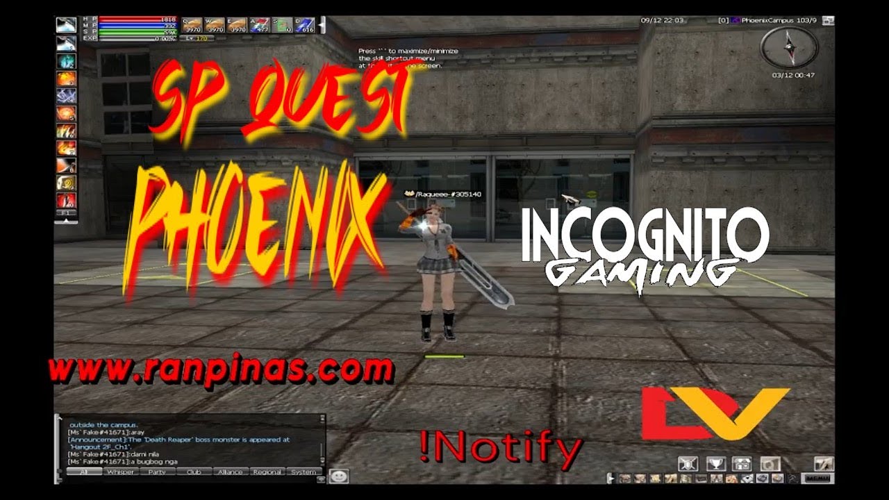 PHOENIX SP QUEST | RAN ONLINE PINAS | INCOGNITO GAMING